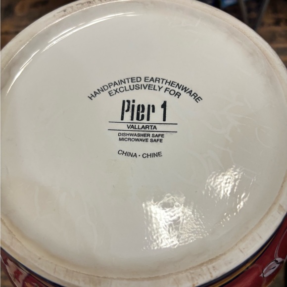 Pier 1 Vallarta Large Cookie Jar Canister With Handles - Picture 9 of 13